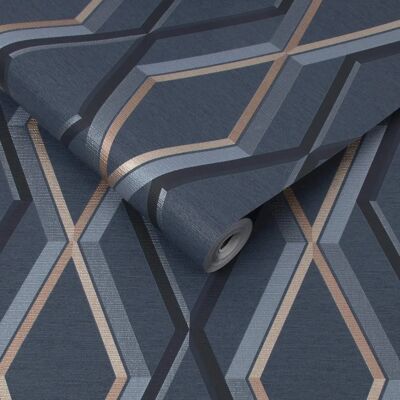 Superfresco Easy Prestige Papel Pintado Geométrico Azul Marino - Papel Pintado Superfresco Easy Prestige Papel Pintado Geométrico Azul Marino - Papel Pintado