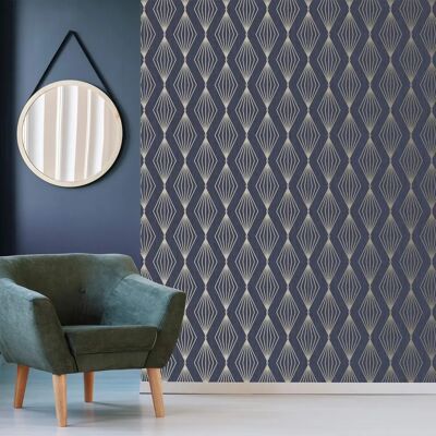 Graham & Brown Jewel Marquise Geo Sapphire Tapete - Tapete Graham & Brown Jewel Marquise Geo Sapphire Tapete - Tapete
