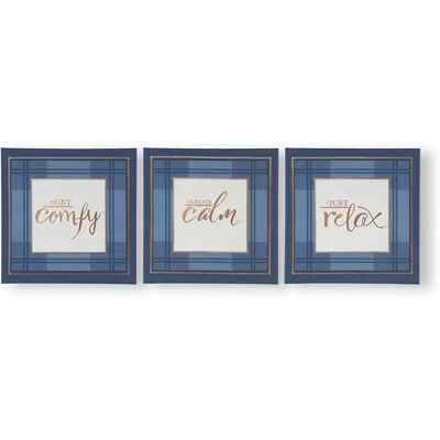 Art for the Home Heritage Tweed Trio Set of 3 Printed Canvas - Home Art Canvas Art for the Home Heritage Tweed Trio Set of 3 Printed Canvas - Home Art Canvas