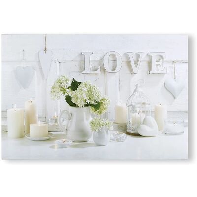 Art for the Home Hearts & Love LED Printed Canvas - Unisex Decor Art for the Home Hearts & Love LED Printed Canvas - Unisex Decor