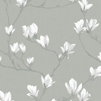 Laura Ashley Magnolia Grove Schiefergraue Tapete - Tapete Laura Ashley Magnolia Grove Schiefergraue Tapete - Tapete