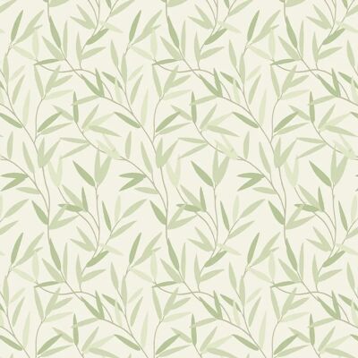 Laura Ashley Willow Leaf Tapete Hedgerow Grün - Tapete Laura Ashley Willow Leaf Tapete Hedgerow Grün - Tapete