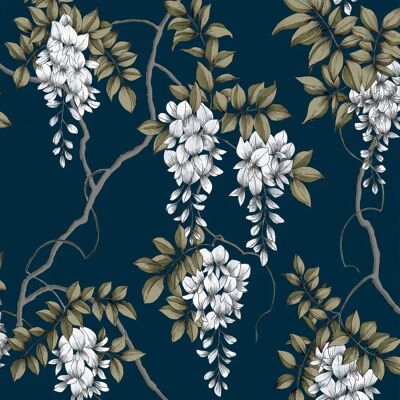 Graham & Brown Super Fresco Easy Wisteria Navy Tapete - Tapete Graham & Brown Super Fresco Easy Wisteria Navy Tapete - Tapete