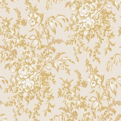 Laura Ashley Picardie Pale Gold Vliestapete - Wandtapete Laura Ashley Picardie Pale Gold Vliestapete - Wandtapete