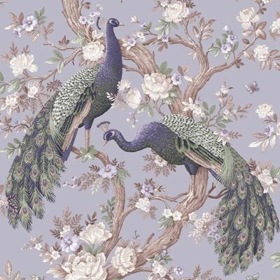Laura Ashley Belvedere Blasslilablauwe Tapete - Tapete Laura Ashley Belvedere Blasslilablauwe Tapete - Tapete