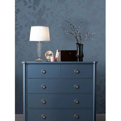 Laura Ashley Westbourne Tapete - Blau - Blumen & Blätter - Romantischer Stil - 10m x 52cm Laura Ashley Westbourne Tapete - Blau - Blumen & Blätter - Romantischer Stil - 10m x 52cm
