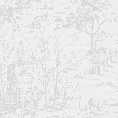 Laura Ashley Tapete Toile de Jouy - Romantischer Stil Laura Ashley Tapete Toile de Jouy - Romantischer Stil