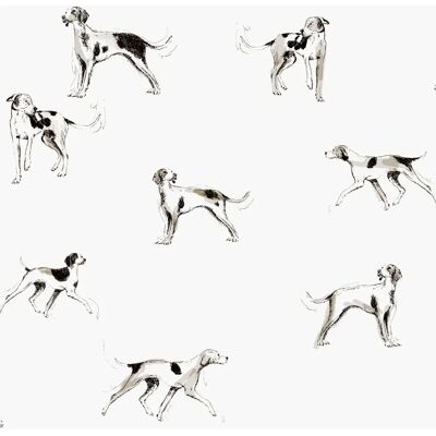 Joules Weiße Sketchy Dogs Tiermuster Tapete - Wandbelag Joules Weiße Sketchy Dogs Tiermuster Tapete - Wandbelag