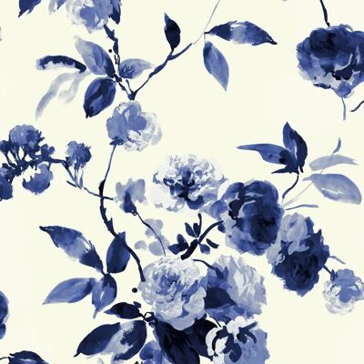 JOULES Blaue Blumen Wandtapete - Tapeten JOULES Blaue Blumen Wandtapete - Tapeten