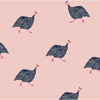 Papier peint Joules Guinea Fowl Blush Pink - Papier - Publicité Papier peint Joules Guinea Fowl Blush Pink - Papier - Publicité
