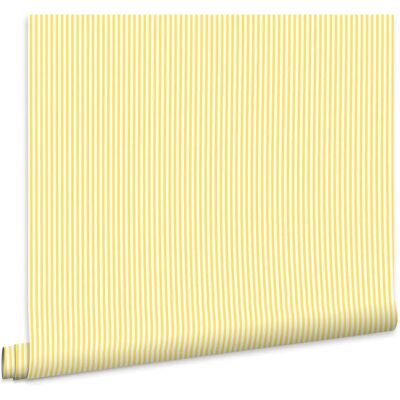 Joules Jaune Rayures Ticking Papier Peint - Papier - Publicité Joules Jaune Rayures Ticking Papier Peint - Papier - Publicité