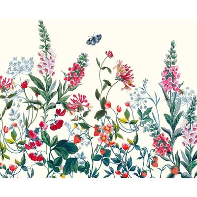 JOULES Permaculture Garden Creme Wandbild 300x280cm - Fototapete JOULES Permaculture Garden Creme Wandbild 300x280cm - Fototapete