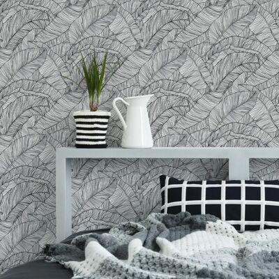 Superfresco Easy Kaya Mono Tropical Leaf Wallpaper - Tapete Superfresco Easy Kaya Mono Tropical Leaf Wallpaper - Tapete