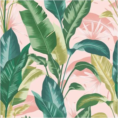 Envy Pink Tropical Leaf Wallpaper - Wall Decor Envy Pink Tropical Leaf Wallpaper - Wall Decor