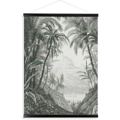 ART FOR THE HOME Dschungellandschaft Schwarz/Weiß Mehrfarbig Leinwand - Landschaft ART FOR THE HOME Dschungellandschaft Schwarz/Weiß Mehrfarbig Leinwand - Landschaft
