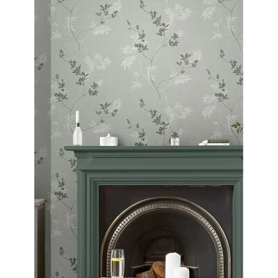 Laura Ashley Mari Tapete - Grün - Großes Blattmuster - Vliestapete Laura Ashley Mari Tapete - Grün - Großes Blattmuster - Vliestapete