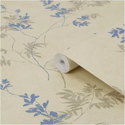 Laura Ashley Mari Tapete - Natürliches Blattmuster - Tapetentyp Laura Ashley Mari Tapete - Natürliches Blattmuster - Tapetentyp