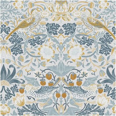 William Morris Strawberry Thief Tapete - Natur & Blätter - 10m x 52cm William Morris Strawberry Thief Tapete - Natur & Blätter - 10m x 52cm