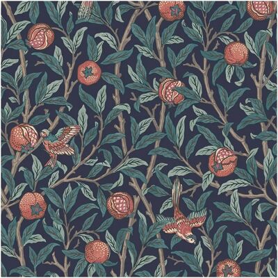 William Morris At Home Vogel und Granatapfel Tapete - Natürlicher Stil William Morris At Home Vogel und Granatapfel Tapete - Natürlicher Stil