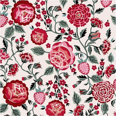 Cath Kidston - Strawberry Garden Rose Floral - Wallpaper Cath Kidston - Strawberry Garden Rose Floral - Wallpaper