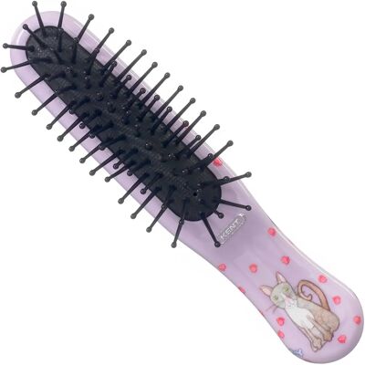 Kent ArtHedz Cats Pocket Hairbrush - Compact Size Kent ArtHedz Cats Pocket Hairbrush - Compact Size