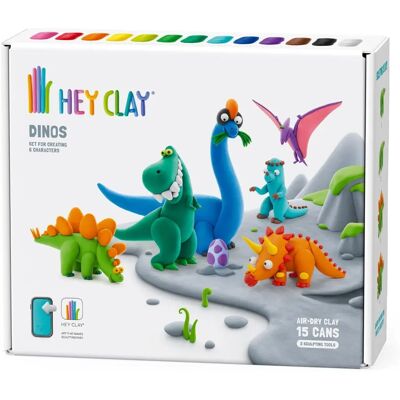 Hey Clay Dinos Set - Dinosaur Modeling Kit Hey Clay Dinos Set - Dinosaur Modeling Kit