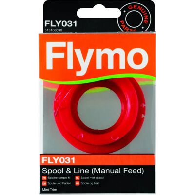 Flymo FLY031 Mini T - Bobine de fil de coupe rouge - Publicité Flymo FLY031 Mini T - Bobine de fil de coupe rouge - Publicité