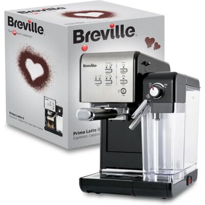 Breville Prima Latte II Espressomaskin - 19 bar, Silver Breville Prima Latte II Espressomaskin - 19 bar, Silver