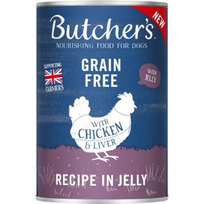 Butcher's Original glutenfri Kyckling i gelé 48 x 400g Butcher's Original glutenfri Kyckling i gelé 48 x 400g