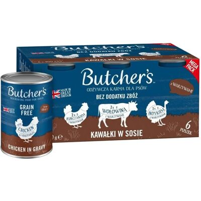 Butcher's Hundefutter mit Huhn & Gemüse - 6 x 400 g Butcher's Hundefutter mit Huhn & Gemüse - 6 x 400 g