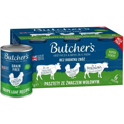 Butcher's Original Mega Pack Mix Kutteln Brot Rezept Rindfleisch - Nassfutter für Hunde Butcher's Original Mega Pack Mix Kutteln Brot Rezept Rindfleisch - Nassfutter für Hunde