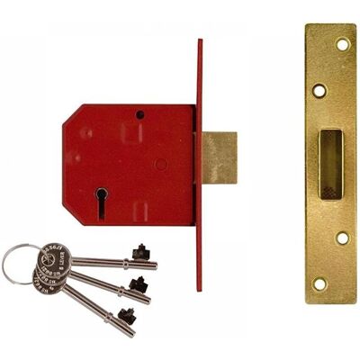 Union 2134E 5 Lever BS Deadlock Satin Chrome - Deadlock Union 2134E 5 Lever BS Deadlock Satin Chrome - Deadlock