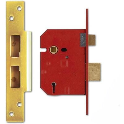 Union 2234E 5 Lever BS Mortice Sash Lock Brass - Mortice Lock Union 2234E 5 Lever BS Mortice Sash Lock Brass - Mortice Lock