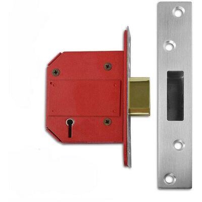 Union Strongbolt 2100S BS 5 Lever Mortice Deadlock - Satin Chrome Union Strongbolt 2100S BS 5 Lever Mortice Deadlock - Satin Chrome