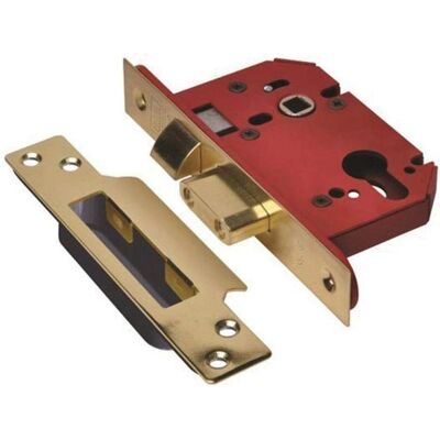 Union StrongBOLT 22EU EUS-PB-3.0 Euro Sashlock - Brass - 81mm Union StrongBOLT 22EU EUS-PB-3.0 Euro Sashlock - Brass - 81mm
