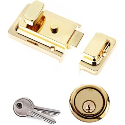 Yale - Essentials Nightlatch - Polished Brass - Nightlatch Yale - Essentials Nightlatch - Polished Brass - Nightlatch