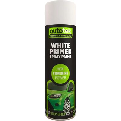 Autotek White Primer Spray Paint - Multi-Purpose Aerosol - 500ml Autotek White Primer Spray Paint - Multi-Purpose Aerosol - 500ml