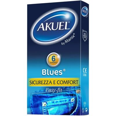 Preservativi Akuel Blues Sottili - Lubrificati, Sensibili, Confezione da 8 Preservativi Akuel Blues Sottili - Lubrificati, Sensibili, Confezione da 8