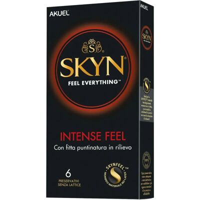 Akuel Skyn Intense Feel - Preservativi con Rilievi - 6 pezzi Akuel Skyn Intense Feel - Preservativi con Rilievi - 6 pezzi