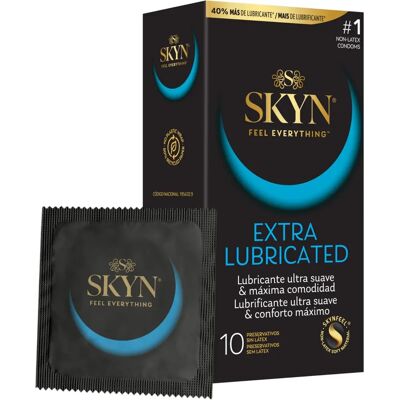 Preservativos Skyn Extra Lube - Mais lubrificante, Sem látex, 10 unidades Preservativos Skyn Extra Lube - Mais lubrificante, Sem látex, 10 unidades
