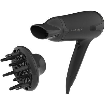 Sèche-cheveux Carmen HD1695 - Volume haute performance - 1700W - Noir - Publicité Sèche-cheveux Carmen HD1695 - Volume haute performance - 1700W - Noir - Publicité