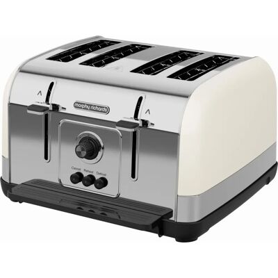Morphy Richards 240132 Venture Tostadora de 4 Rebanadas - CREMA Morphy Richards 240132 Venture Tostadora de 4 Rebanadas - CREMA
