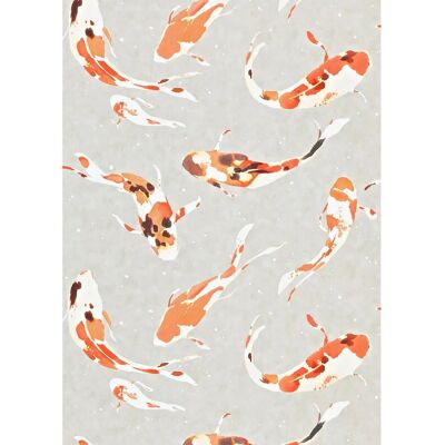 Harlequin Koi Tapete - Badezimmer Dekor Harlequin Koi Tapete - Badezimmer Dekor