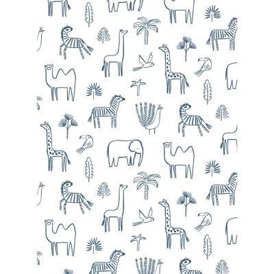 Harlequin Tapete Funky Jungle - Navy - Tapete Harlequin Tapete Funky Jungle - Navy - Tapete