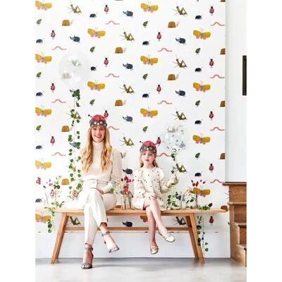 Harlequin Garden Friends Tapete - Mohn/Ocker/Blatt - Tapete Harlequin Garden Friends Tapete - Mohn/Ocker/Blatt - Tapete