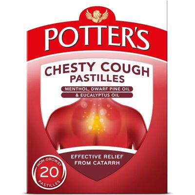 Potters Chesty Cough Pastilles - Medicinal Pastilles Potters Chesty Cough Pastilles - Medicinal Pastilles