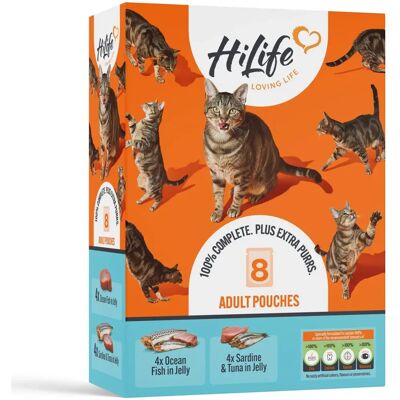 HiLife Its Only Natural Fishy Cat Food - Wet, Grain-Free, 8x70g HiLife Its Only Natural Fishy Cat Food - Wet, Grain-Free, 8x70g