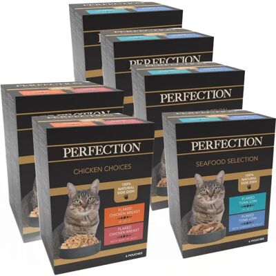 PERFECTION - Chicken Choices and Seafood - 36x70g - Cat food PERFECTION - Chicken Choices and Seafood - 36x70g - Cat food
