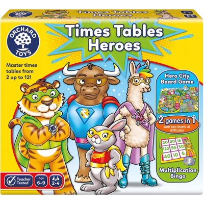 Orchard Toys Times Tables Heroes - Jeu éducatif Orchard Toys Times Tables Heroes - Jeu éducatif