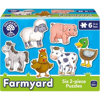 Orchard Toys Farmyard Jigsaw Puzzle - Farmyard - 6 Pieces - For Ages 1+ Orchard Toys Farmyard Jigsaw Puzzle - Farmyard - 6 Pieces - For Ages 1+
